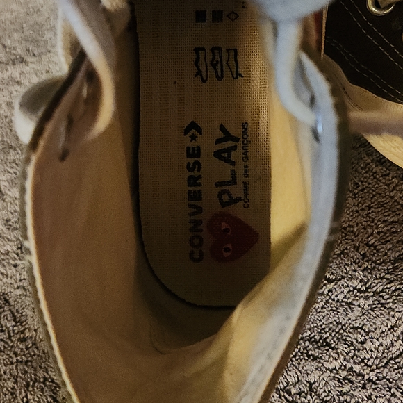 COMME DES GARCONS HIGH TOP UNISEX CONVERSE TENNIS SHOES - Picture 7 of 11